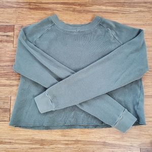 John Galt waffle weave cotton LS top. One size.